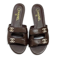 Crystal Double C Velcro Flat Sandals