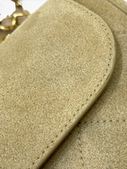 Quilted Suede Maxi Flap Shoulder Bag - View 8