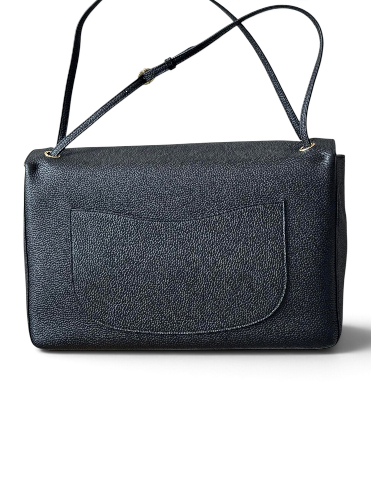 Chanel 26S CF Maxi Large Flap Bag in Black Grained Leather with Gold-Tone Hardware - Detail View 4