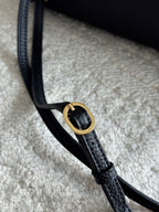 Chanel 26S CF Maxi Large Flap Bag in Black Grained Leather with Gold-Tone Hardware - Detail View 5