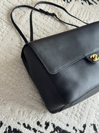 Chanel 26S CF Maxi Large Flap Bag in Black Grained Leather with Gold-Tone Hardware - Detail View 2