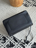 Chanel 26S CF Maxi Large Flap Bag in Black Grained Leather with Silver-Tone Hardware - Detail View 4