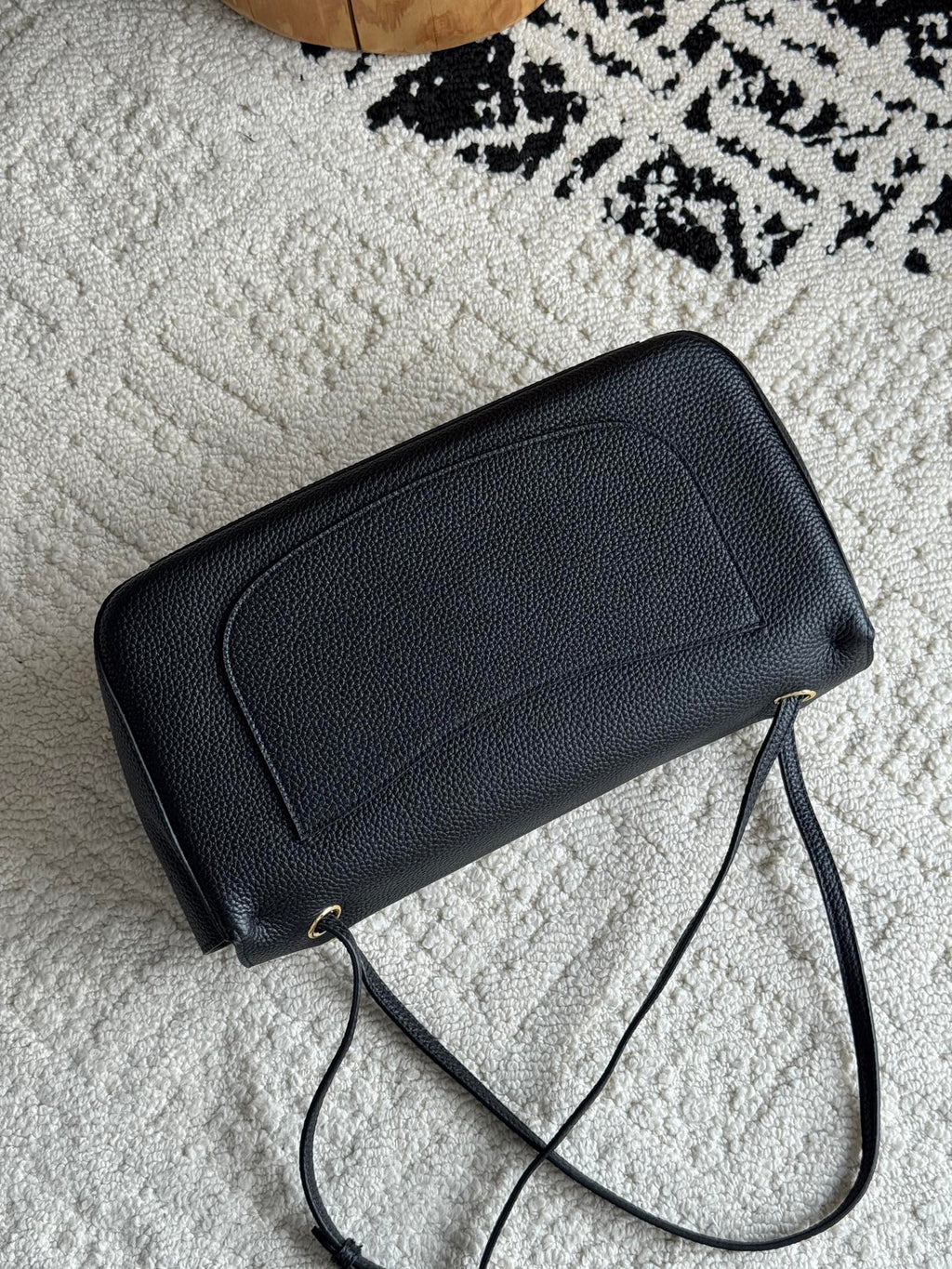Chanel 26S CF Maxi Small Flap Bag in Black Grained Leather with Gold-Tone Hardware - Detail View 5