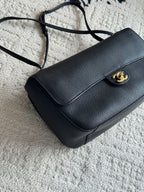 Chanel 26S CF Maxi Small Flap Bag in Black Grained Leather with Gold-Tone Hardware - Detail View 3