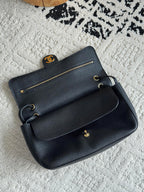 Chanel 26S CF Maxi Small Flap Bag in Black Grained Leather with Gold-Tone Hardware - Detail View 7