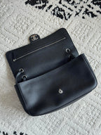 Chanel 26S CF Maxi Small Flap Bag in Black Grained Leather with Silver-Tone Hardware - Detail View 5