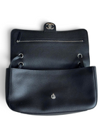 Chanel 26S CF Maxi Small Flap Bag in Black Grained Leather with Silver-Tone Hardware - Detail View 5