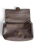 Chanel 26S CF Maxi Large Flap Bag in Taupe Grained Leather with Gold-Tone Hardware - Detail View 6
