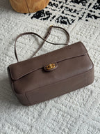Chanel 26S CF Maxi Small Flap Bag in Taupe Grained Leather with Gold-Tone Hardware - Detail View 3