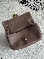 Chanel 26S CF Maxi Small Flap Bag in Taupe Grained Leather with Gold-Tone Hardware - Detail View 6