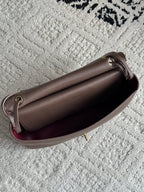 Chanel 26S CF Maxi Small Flap Bag in Taupe Grained Leather with Gold-Tone Hardware - Detail View 7