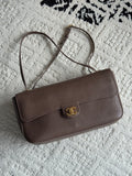 Chanel 26S CF Maxi Small Flap Bag in Taupe Grained Leather with Gold-Tone Hardware - Front View