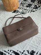 Chanel 26S CF Maxi Large Flap Bag in Taupe Grained Leather with Silver-Tone Hardware - Detail View 3