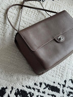 Chanel 26S CF Maxi Large Flap Bag in Taupe Grained Leather with Silver-Tone Hardware - Detail View 2