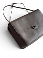 Chanel 26S CF Maxi Large Flap Bag in Taupe Grained Leather with Silver-Tone Hardware - Detail View 2