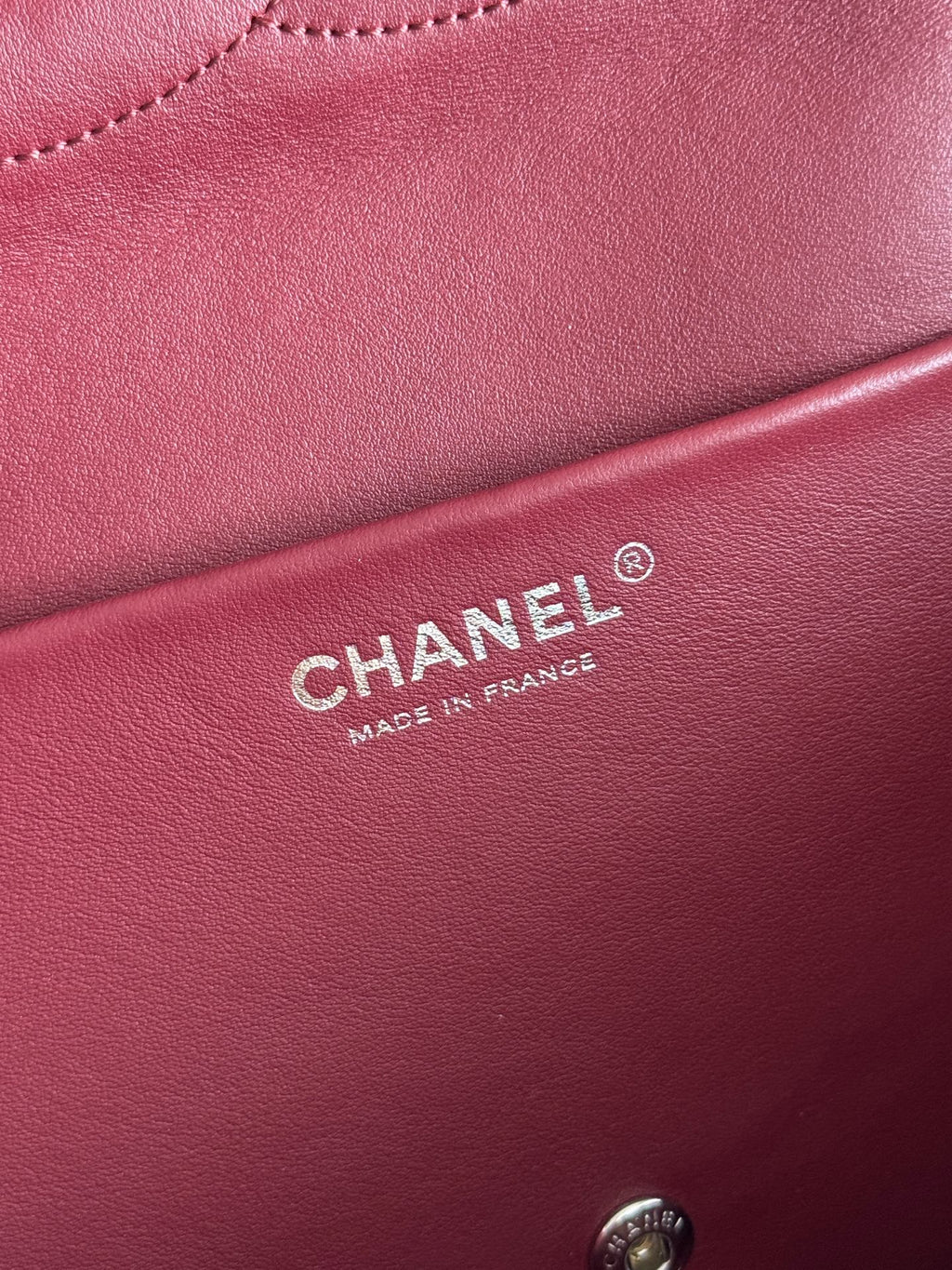 Chanel 26S CF Maxi Large Flap Bag in Taupe Grained Leather with Silver-Tone Hardware - Detail View 9