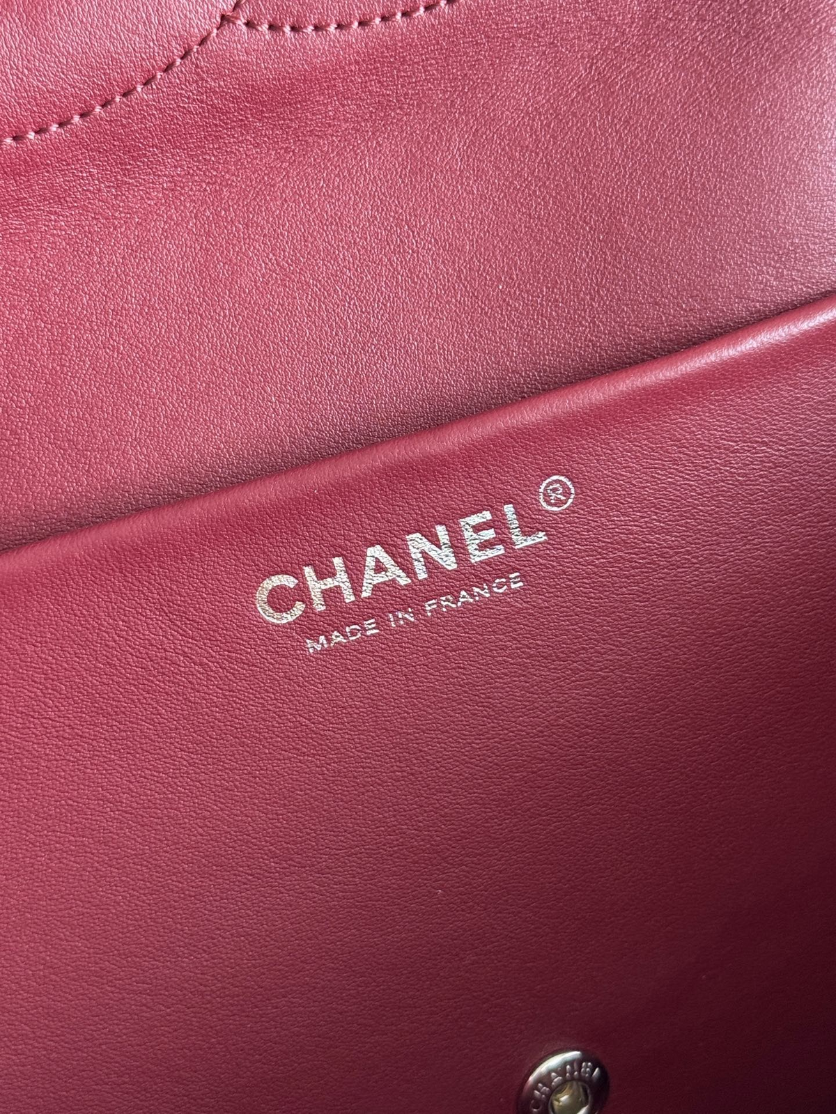 Chanel 26S CF Maxi Large Flap Bag in Taupe Grained Leather with Silver-Tone Hardware - Detail View 9