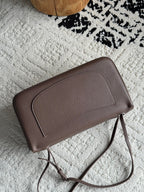 Chanel 26S CF Maxi Small Flap Bag in Taupe Grained Leather with Silver-Tone Hardware - Detail View 4
