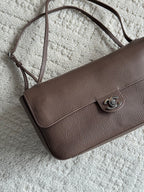 Chanel 26S CF Maxi Small Flap Bag in Taupe Grained Leather with Silver-Tone Hardware - Detail View 2