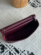 Chanel 26S CF Maxi Large Flap Bag in Burgundy Grained Leather with Gold-Tone Hardware - Detail View 7