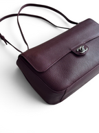Chanel 26S CF Maxi Small Flap Bag in Burgundy Grained Leather with Silver-Tone Hardware - Detail View 2