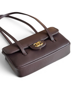 Chanel 26P Preppy Coco Mini Bag in Dark Brown Caviar Leather - Detail View 5