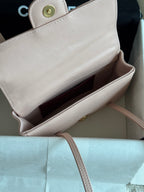 Preppy Coco Mini Bag in Pink Caviar Leather