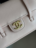 Preppy Coco Mini Bag in Pink Caviar Leather