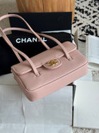 Preppy Coco Mini Bag in Pink Caviar Leather
