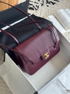 Chanel 26P Preppy Coco Small Bag in Burgundy Caviar Leather - Detail View 2
