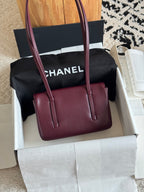 Preppy Coco Mini Bag in Burgundy Caviar Leather