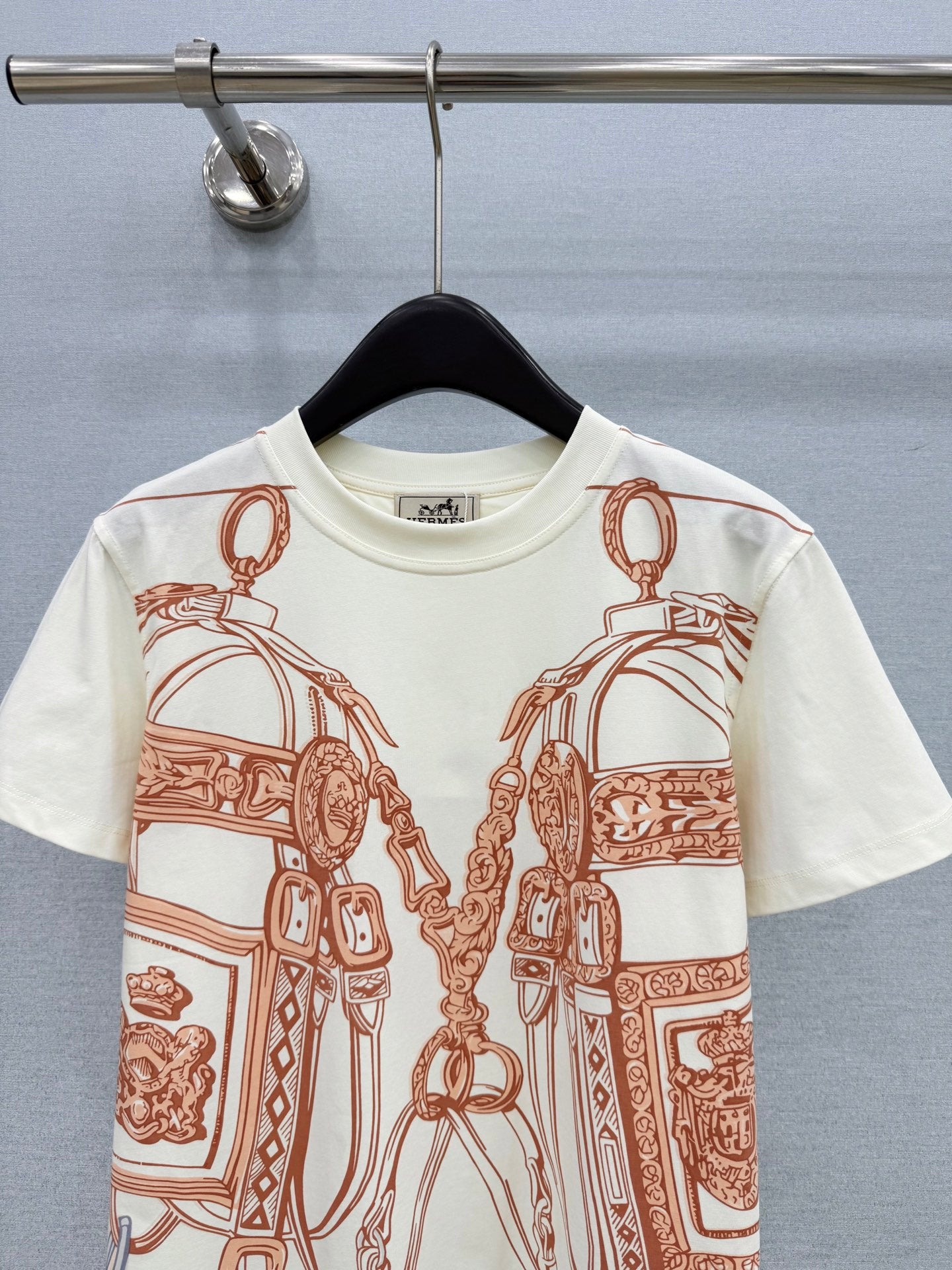 Chain Print Short-Sleeve T-Shirt - View 3