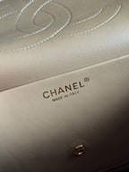 26S Maxi Flap Bag in Dark Beige Suede Calfskin