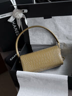 Crocodile-Embossed Bowling Top Handle Bag 23cm - View 3