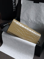 Crocodile-Embossed Bowling Top Handle Bag 23cm - View 4