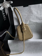 Crocodile-Embossed Bowling Top Handle Bag 23cm - View 2