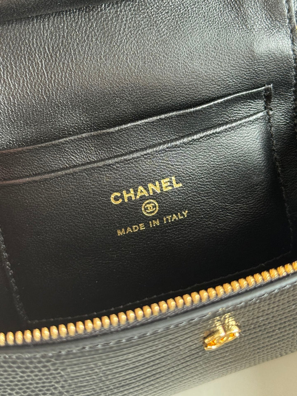 26A Small Vanity Case with Chain in Lizard-Embossed Calfskin Bag