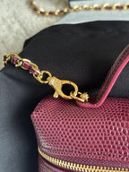 26A Small Vanity Case with Chain in Lizard-Embossed Calfskin Bag