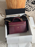 26A Small Vanity Case with Chain in Lizard-Embossed Calfskin Bag