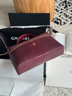 26A Small Vanity Case with Chain in Lizard-Embossed Calfskin Bag
