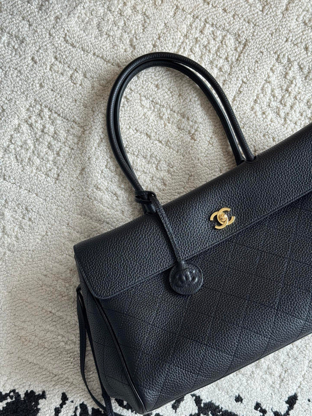 26S Medium Baguette Bag in Grained Calfskin