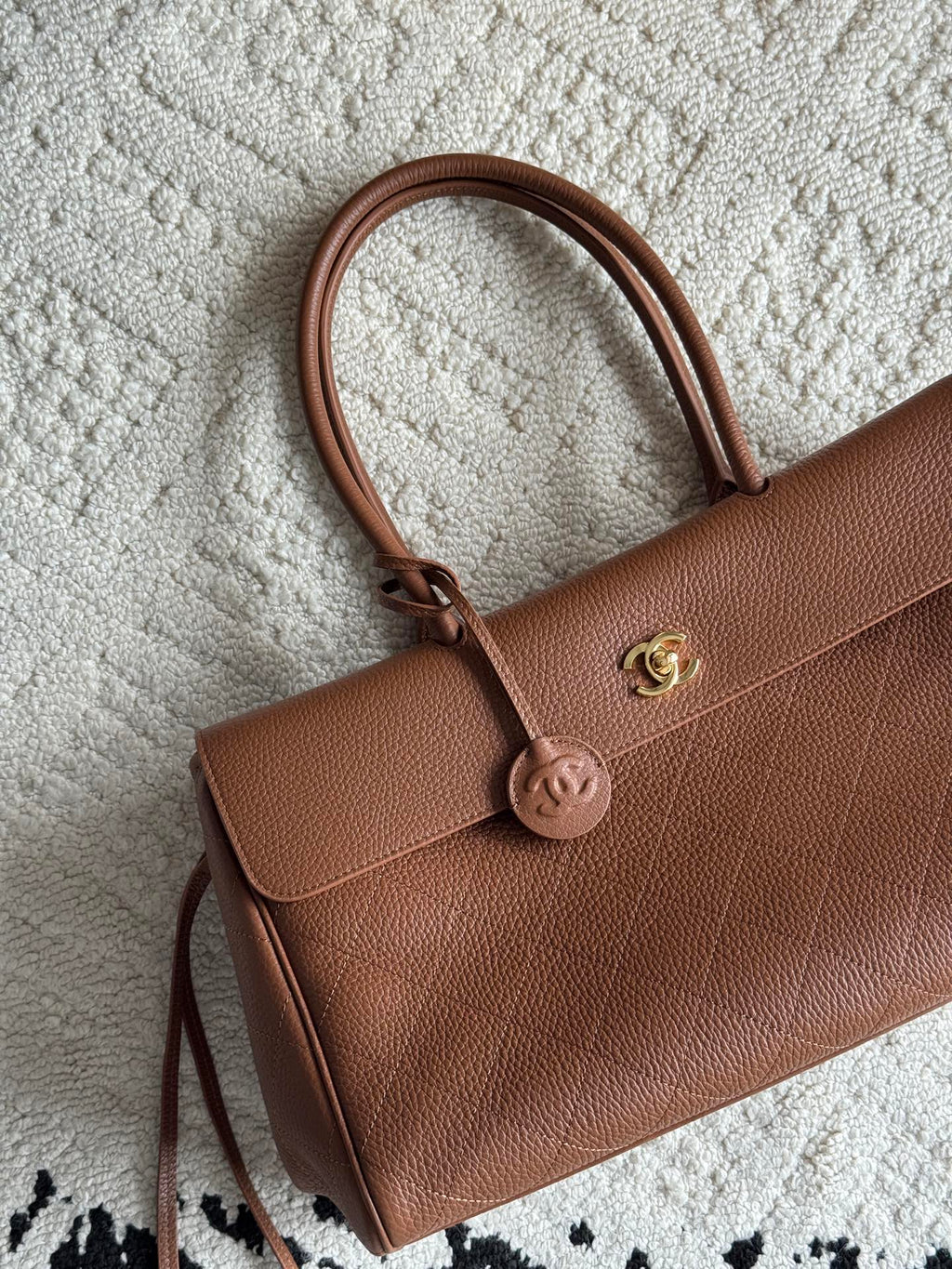 26S Medium Baguette Bag in Grained Calfskin