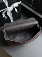 Quilted Suede Maxi Flap Shoulder Bag 32cm - View 7