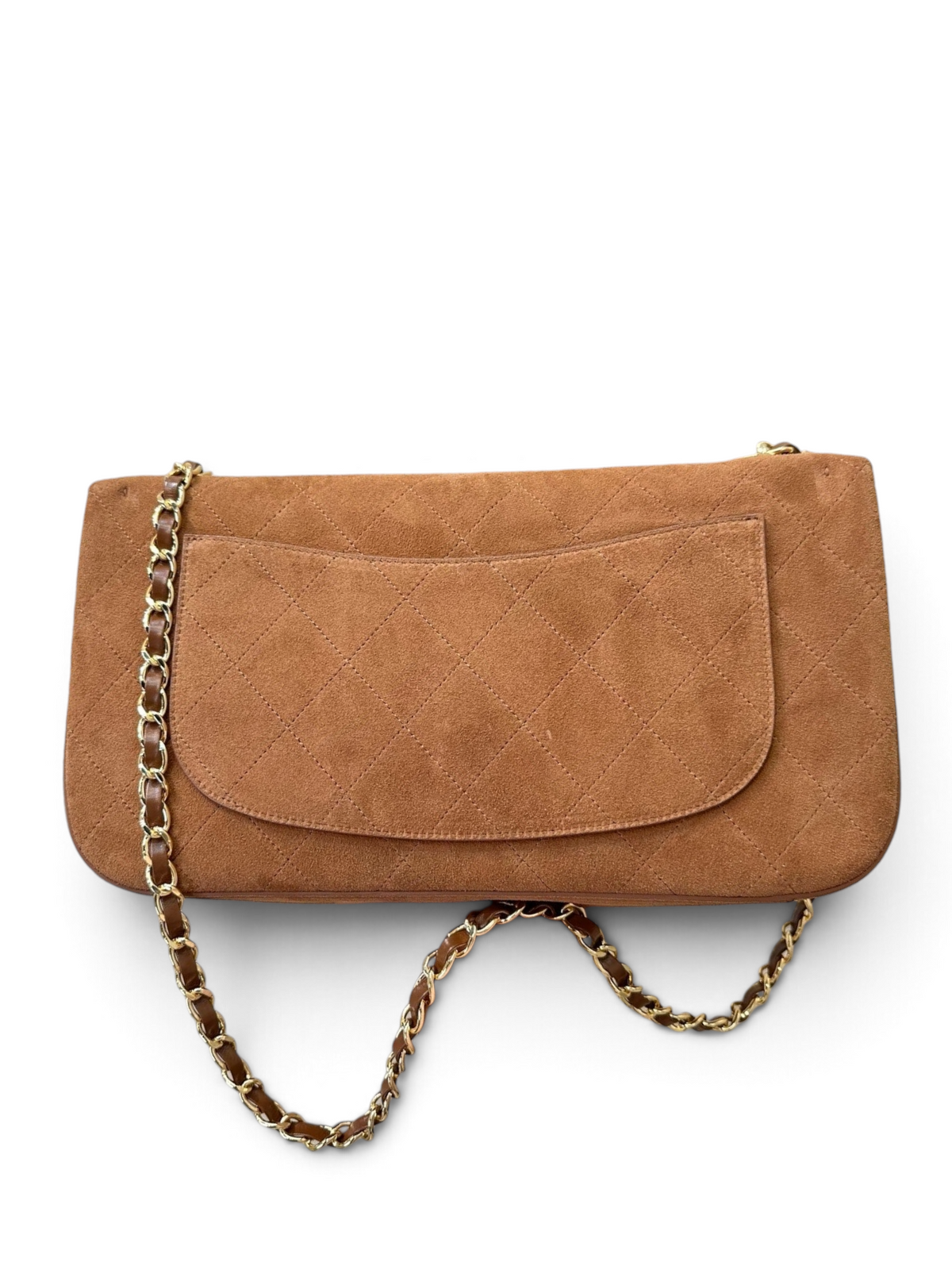 Relaxed Suede Maxi Flap Shoulder Bag - View 8