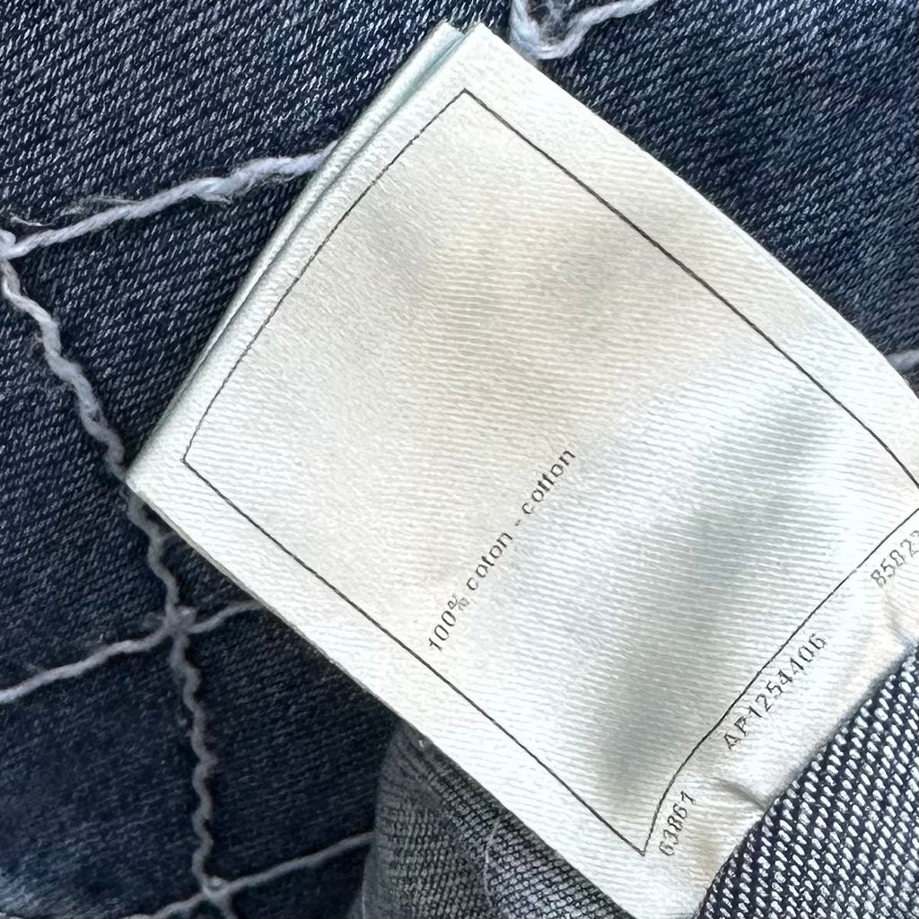 Quilted Denim Shorts - Blue - View 9