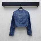 Quilted Denim Jacket - Blue - View 6
