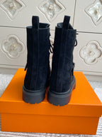Land Suede Lace-Up Combat Boots