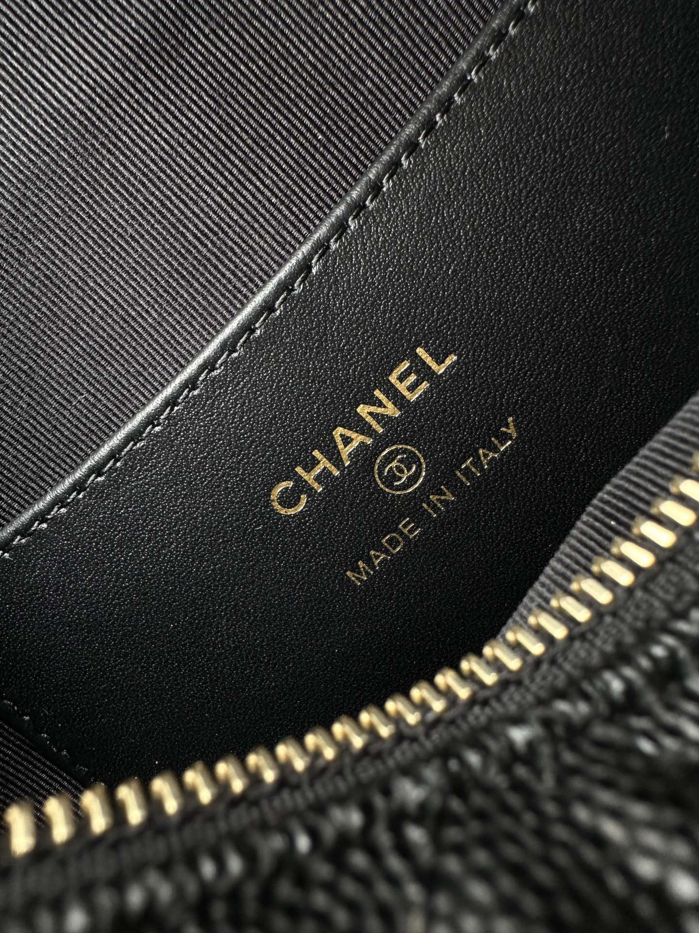 Pearl-Chain Quilted Mini Hobo Bag