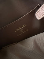Pearl-Chain Quilted Mini Hobo Bag