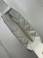 Pearl-Chain Quilted Mini Hobo Bag